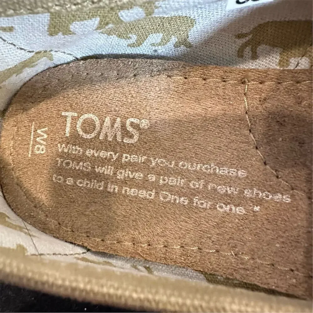 TOMS Women's‎ Alpargata Slip-On Shoes Beige Size 8 Casual Flats - Picture 12 of 12